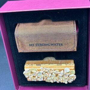 Beautifully detailed, J Strongwater mirrored lipstick case